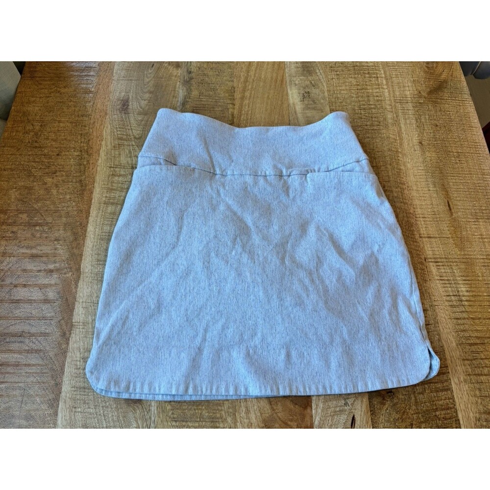 S.C.&Co Women's Light Gray Athletic Skort Pockets Tennis Gold Pickleball Medium